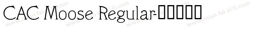CAC Moose Regular字体转换